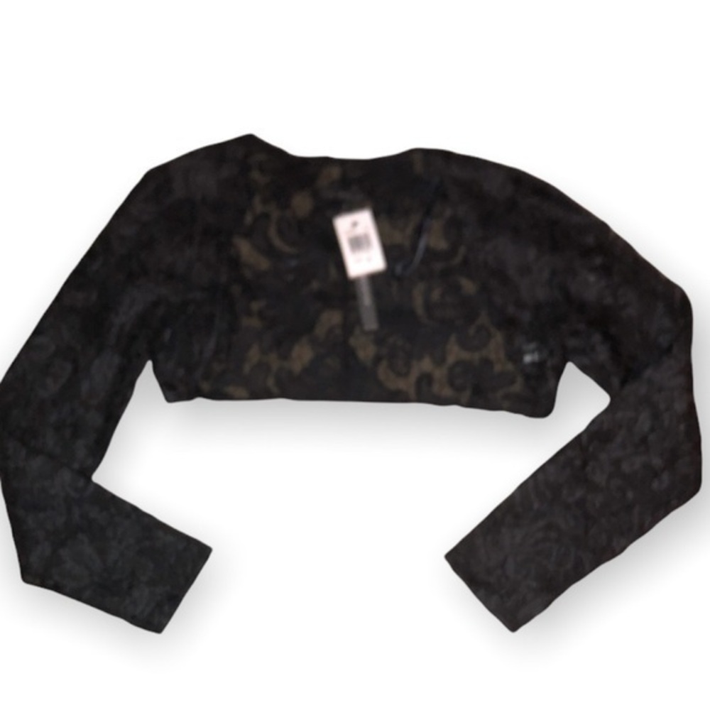 David meister black lace bolero jacket